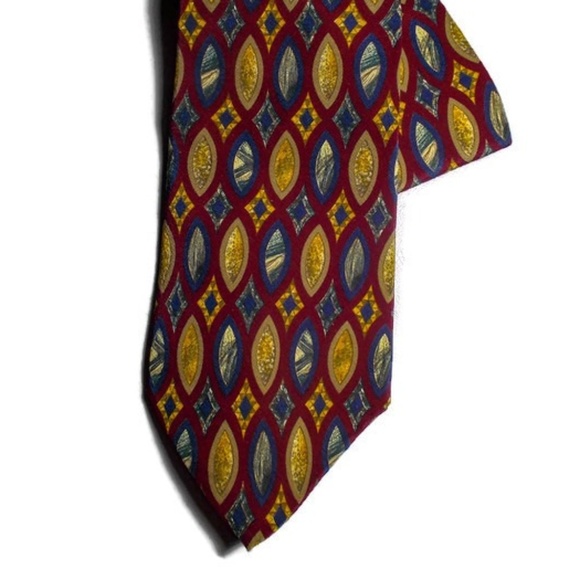 The Metropolitan Museum of Art Men's 100% Silk red Blue Gold Tie - Picture 1 of 7